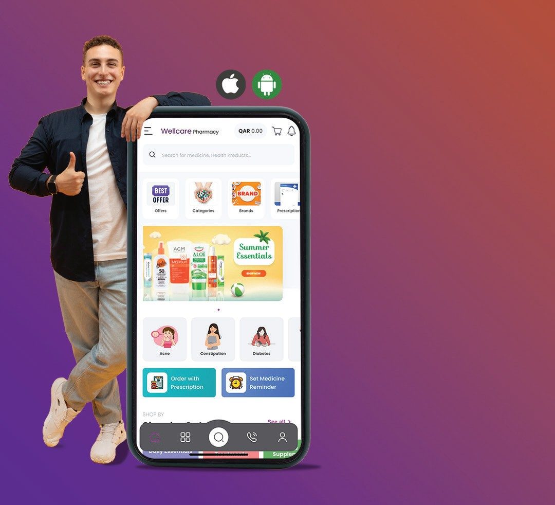 A customer using the Wellcare Pharmacy mobile application